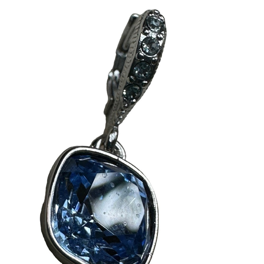 Givenchy Blue Crystal Silver Dangle Earrings - image 7